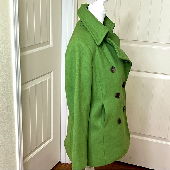 J. Crew Women’s Pea Coat Hotsell Size S Green Classic Preppy Timeless Winter - Picture 4 of 12